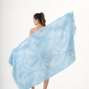 Hamam pyyhe Garda turkoosi 90 x 175cm (250g) - TERASSILLE