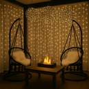 Riipputuoli musta + kaupan päälle pehmusteet 2kpl (mustat). Nämä trendikkäät boho riipputuolit sopivat terassille, parvekkeelle ja sisälle. (Ei sisällä telinettä)