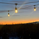 SELED ULKOVALOSARJAN JATKOPALA ULKOKÄYTTÖÖN VAIHDETTAVILLA E27 LED -LAMPUILLA. 5m / 10 lamppua