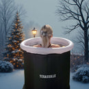 Terassille jääkylpyallas / kylmäallas 75 cm, korkeus 80 cm musta (lisäerä saapuu varastoon marraskuun lopulla)