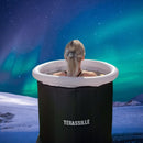 Terassille jääkylpyallas / kylmäallas 75 cm, korkeus 80 cm musta (lisäerä saapuu varastoon marraskuun lopulla)