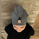 Jadeco - SAUNAHATTU /TURBAANI /HIUSPYYHE musta, beige ja harmaa (kalanruoto)