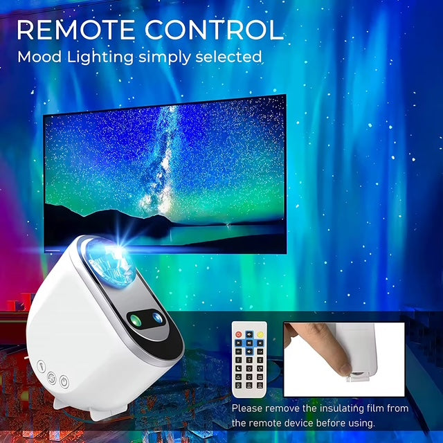 SELED REVONTULIPROJEKTORI - 31 toimintoa, bluetooth kaiutin, 6 eri rauhoittavaa musiikkia sekä kaukosäädin. Loistava lahjaidea.