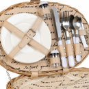 UUTTA! Piknikkori Alexandra House Living Harmaa Luonnollinen 31,0 x 23,0 x 43,0cm