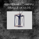 Kattolamppu DKD Home Decor Musta Metalli Ruskea 220 V 50 W (25 x 25 x 43 cm)