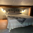 Sisustusviltti, torkkupeitto ja jättipyyhe  – musta-harmaa viltti terassille (140x170 cm) - Monikäyttöinen ja kevyt pyyhe toimii reissukumppanina ja kodin sekä terassin sisustamiseen.