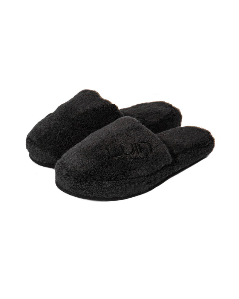 Luin Living - Kylpytossut Cosy, Black Pohjan mitta S/M: 28cm (37-40)