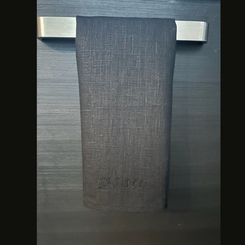Jadeco Living - Keittiöpyyhe/käsipyyhe musta 45 x 65 cm