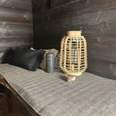 Jadeco Living - Saunatyyny musta-harmaa (kalanruoto) 25 x 45 cm